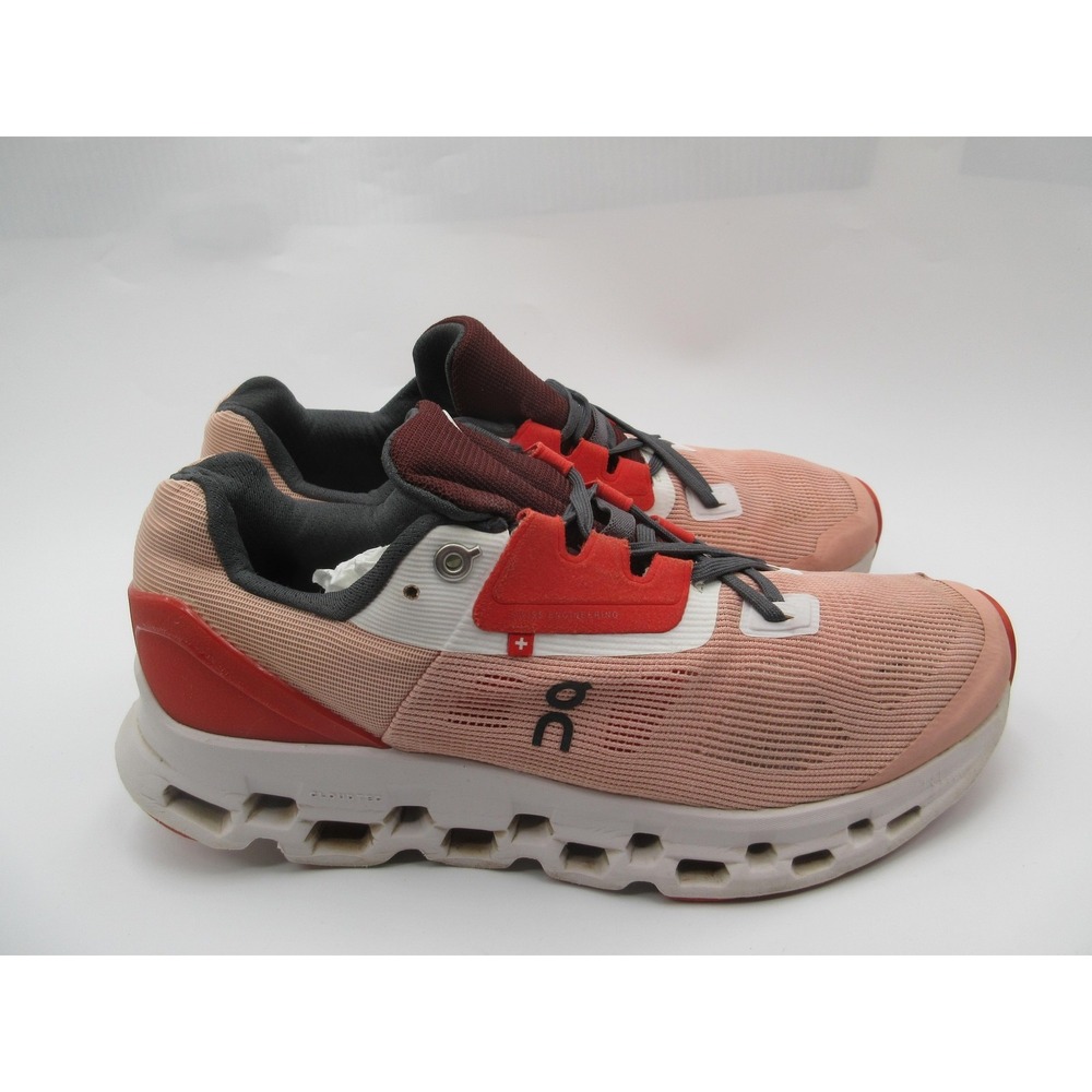 On Cloudstratus Shoes Womens Size 9.5‎ Pink Helion CloudTec Running Sneakers